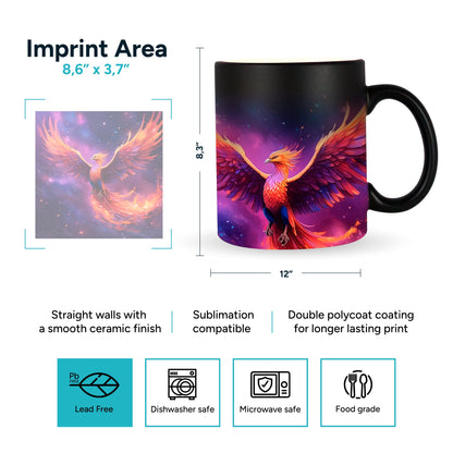 Black magic mug for sublimation 11 oz