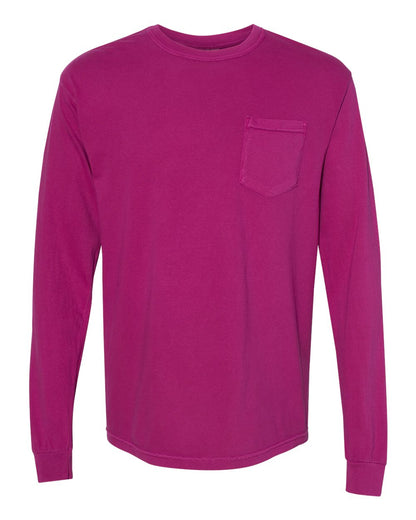Comfort Colors - Unisex Garment-Dyed Heavyweight Long Sleeve Pocket T-Shirt - 4410