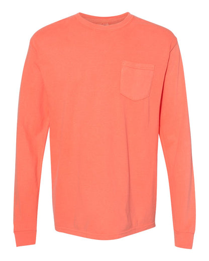 Comfort Colors - Unisex Garment-Dyed Heavyweight Long Sleeve Pocket T-Shirt - 4410
