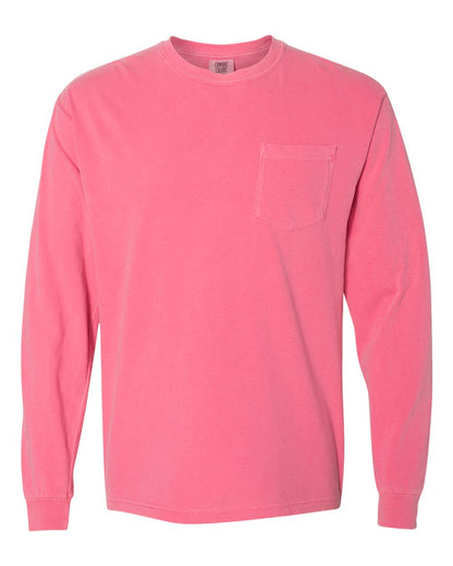 Comfort Colors - Unisex Garment-Dyed Heavyweight Long Sleeve Pocket T-Shirt - 4410