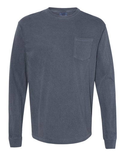 Comfort Colors - Unisex Garment-Dyed Heavyweight Long Sleeve Pocket T-Shirt - 4410