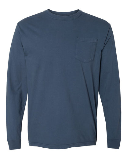 Comfort Colors - Unisex Garment-Dyed Heavyweight Long Sleeve Pocket T-Shirt - 4410
