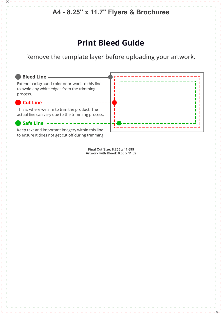 Template preview – 8.25" x 11.7" - Bi-Fold Brochure