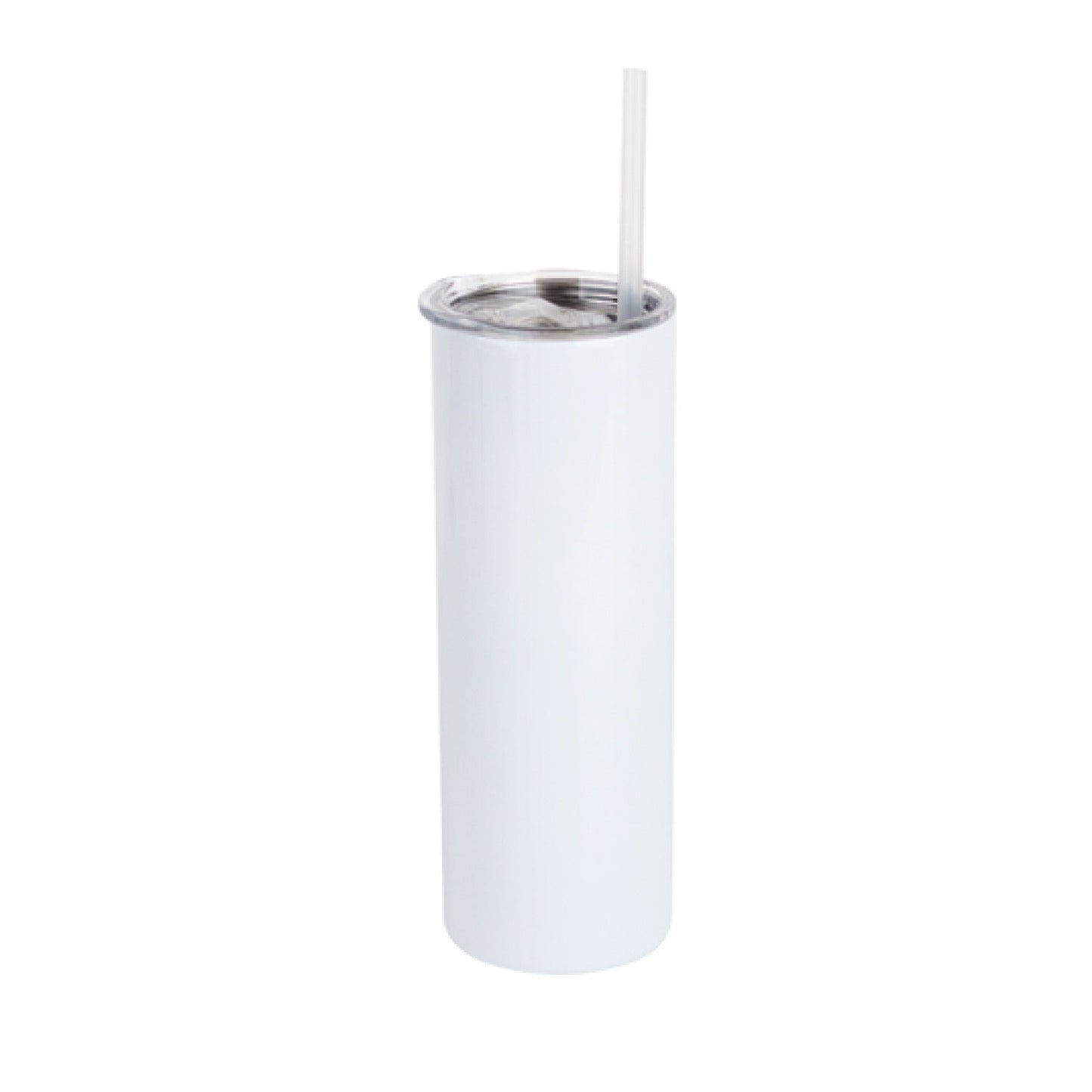 Skinny Tumbler Double Wall Bottle With Lid and metalic straw 20 Oz.