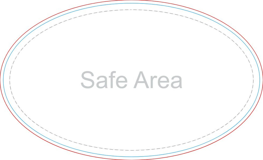 Template preview – 3" x 4" - Oval Stickers